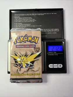 Pokemon WOTC Unlimited Fossil Booster Pack Factory sealed ZAPDOS - Heavy 21.22 - Image 5