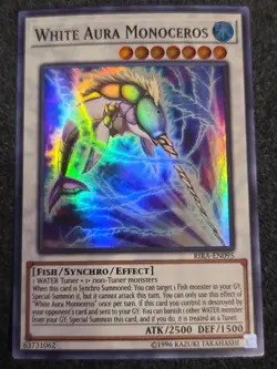 White Aura Monoceros Super Rare Rising Rampage RIRA-EN095 NM - Image 1