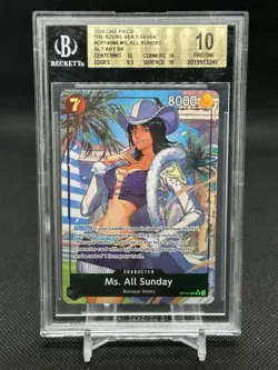 One Piece The Azure Sea’s Seven Ms. All Sunday OP14-084 Alt Art English BGS 10 - Image 1