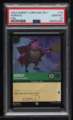 2023 Disney Lorcana The First Chapter 1 Foil Horace PSA 10 GEM MT - Image 1