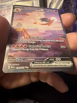 Pokemon TCG Charizard EX Scarlet & Violet 151 Card 199/165 Sir Ultra Rare - Image 2