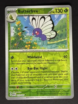 Butterfree #012/165 Reverse Holo SV: Scarlet & Violet 151 Pokemon Card TCG - Image 1