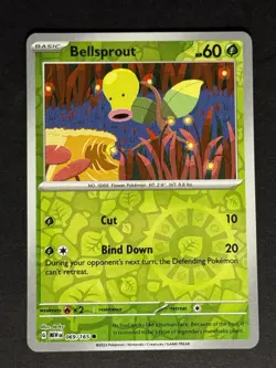Bellsprout #069/165 Reverse Holo SV: Scarlet & Violet 151 Pokemon Card TCG - Image 1