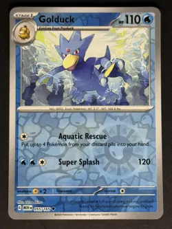 Golduck #055/165 Reverse Holo SV: Scarlet & Violet 151 Pokemon Card TCG - Image 1