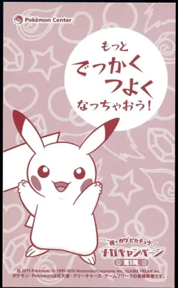 Mega Charizard Y Poncho-Wearing Pikachu Business Card Pokemon Japanese 2015 - Image 2