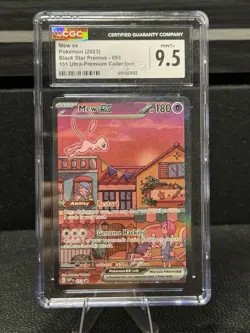 CGC 9.5 MINT+ Mew Ex SVP053 ALTERNATE ART HOLO 151 UPC PROMO Pokemon Card - Image 2