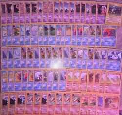 200 Vintage Pokemon Cards WOTC Lot Base Jungle Fossil LP/MP Bulk Mix Cards - Image 1