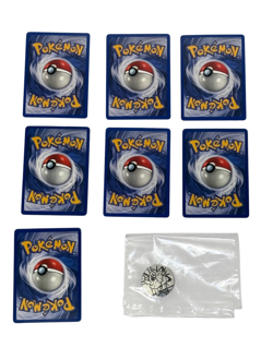 Pokemon TCG Team Rocket Set Dark Cards Non Holo & Meowth Coin Bundle Vintage NM - Image 5