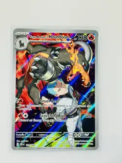 Pokemon TCG Team Rockets Houndoom Illustration Rare Card 191/182 Destined Rivals - Image 1