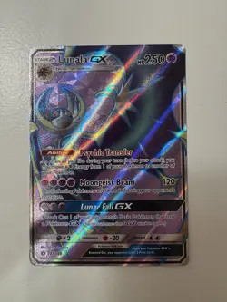 Pokemon Lunala GX Full Art Holo Card 141/149 SM Base Set Nm - Image 1