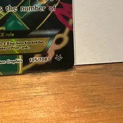 Pokemon M Rayquaza EX 105/108 Roaring Skies Ultra Rare Full Art Holo Card - Image 5