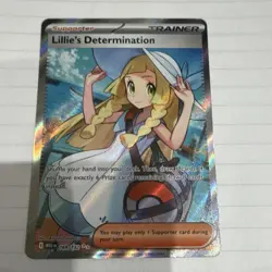 Pokemon Lillie's Determination Full Art Holo Ultra Rare Me01 169/132 Card - Image 1