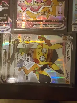 Pokemon Cosplay Poncho Pikachu Holos 10 Cards Holofoil - Image 2
