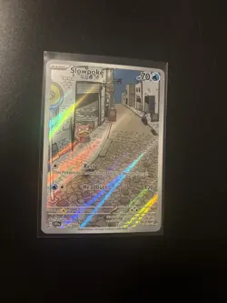 Pokemon TCG Slowpoke 204/198 Illustration Rare, Scarlet and Violet Base Set Card - Image 1