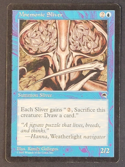 MTG Card - 1x Mnemonic Sliver - Tempest - LP - Vintage - Magic the Gathering CCG - Image 1