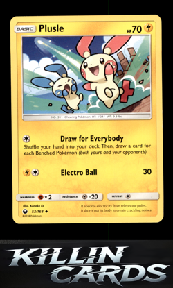 Plusle 53/168 Pokemon Uncommon SM - Celestial Storm Card NM - Image 1