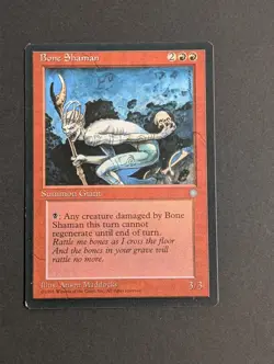 MTG Card - 1x Bone Shaman - Ice Age - NM - Vintage - Magic The Gathering - 1995 - Image 3