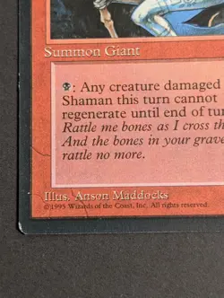 MTG Card - 1x Bone Shaman - Ice Age - NM - Vintage - Magic The Gathering - 1995 - Image 4