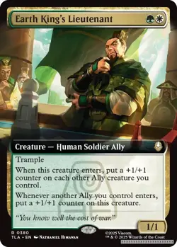 Earth King's Lieutenant (Extended Art) [TLA - 380] - NM [Normal] TCG MTG - Image 1