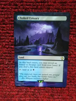 Choked Estuary MTG Final Fantasy Commander Hand Painted Borderless Altered Art v - Image 2