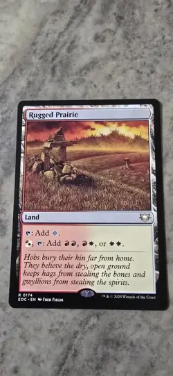 Rugged Prairie Commander: Edge of Eternities Regular Land Rare MTG NM - Image 1