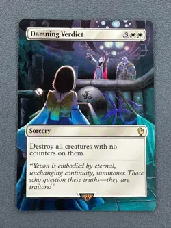 Damning Verdict MTG Final Fantasy Commander Hand Painted Borderless Altered Art - Image 1