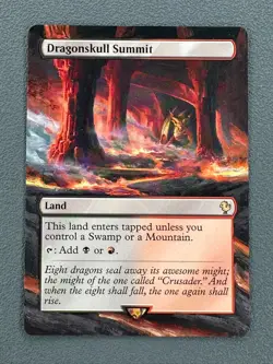Dragonskull Summit MTG Final Fantasy Commander Hand Painted Extended Altered Art - Image 1