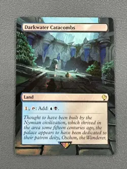 Darkwater Catacombs MTG Final Fantasy Commander Hand Painted Full Altered Art v - Image 1