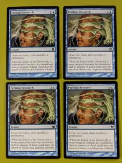 Perilous Research x4 Modern Masters 4x Playset Magic the Gathering MTG - Image 1