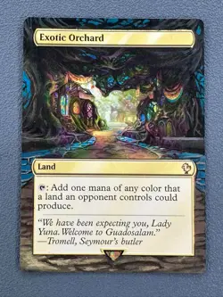 Exotic Orchard MTG Final Fantasy Commander Hand Painted Borderless Altered Art v - Image 1