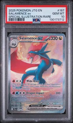 Salamence EX PSA 10 Sir Sv09: Journey Together 187/159 Pokemon 2025 Gem Mint - Image 1