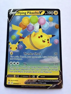 Flying Pikachu V 006/025 - Celebrations 25th Anniversary Pokemon Holo NM - Image 1