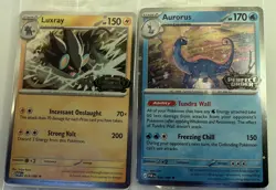 Aurorus + Luxray Cosmo SEALED Pokemon Perfect Order Stamped Promo 024 028 - Image 1