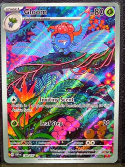 Gloom 198/197 Illustration Rare Holo NM Pokemon TCG SV03: Obsidian Flames (B) - Image 1