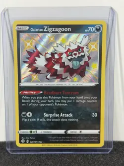 Galarian Zigzagoon SV078/SV122 Shiny Holo Rare Pokemon Shining Fates Gem Mint - Image 1