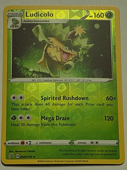 Ludicolo 009/192 Reverse Holo Rebel Clash Pokemon - Image 1