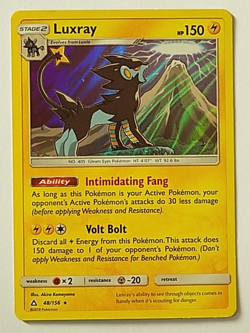Luxray 48/156 Holo Sun & Moon Ultra Prism Pokemon - Image 1