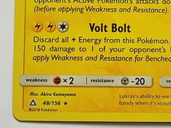 Luxray 48/156 Holo Sun & Moon Ultra Prism Pokemon - Image 4