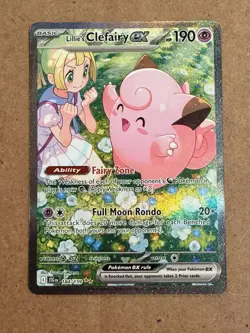 Pokemon Lillie's Clefairy EX Full Art Holo 184/159 Special Illustration Rare - Image 1