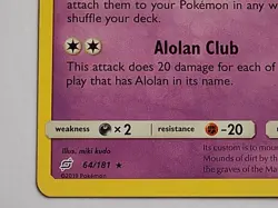 Alolan Marowak 64/181 Sun & Moon Team Up Pokemon - Image 4