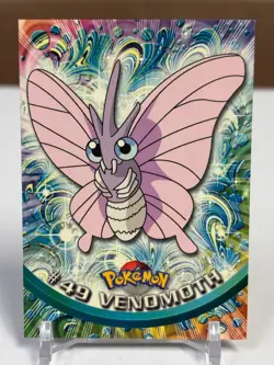 1999 Topps Pokemon #49 Venomoth (TV Animation Series 1) 1st Print Blue Logo NM - Image 1
