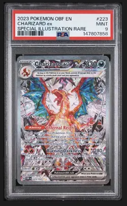 Pokemon Charizard ex 223/197 Obsidian Flames Special Illustration PSA 9 - Image 1