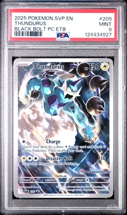 Thundurus SVP 209 Pokemon Center Black Bolt Promo - PSA 9 - Image 1