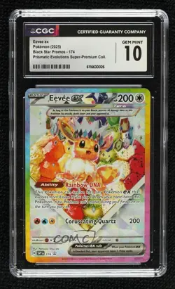 Eevee ex Pokemon Scarlet & Violet Black Star Promo CGC 10 Gem Mint - Image 1
