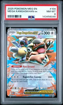 Mega Kangaskhan Ex 104 - PSA 8 - Pokemon Meg En-Mega Evolution - NM-MT - Image 1