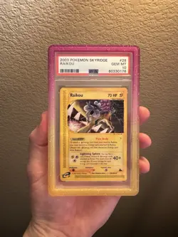 PSA 10 Raikou 28/144 Skyridge Non-Holo Pokemon WOTC E-Reader 2003 - Image 1