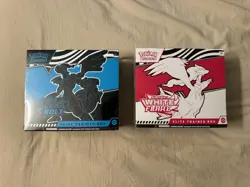 Pokemon TCG Black Bolt and White Flare Elite Trainer Box ETB Set of 2 Sealed - Image 1