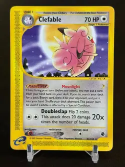 Pokemon Clefable 41/165 Expedition Base Set Rare LP - Image 1