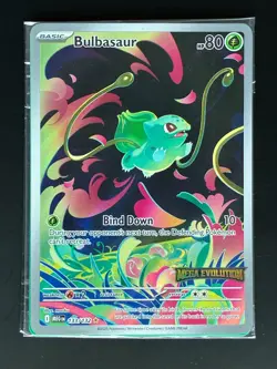 Pokemon TCG Mega Evolution Bulbasaur IR 133/132 Stamped Box Topper (Sealed) - Image 1