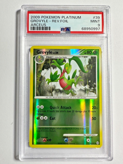 PSA 9 Mint Grovyle Reverse Holo 2009 Pokemon Platinum Arceus #39 - Image 1